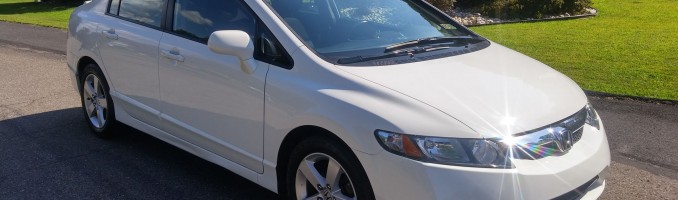 White Honda Civic