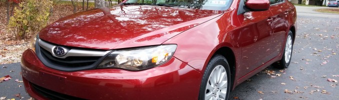 Red Subaru Impreza